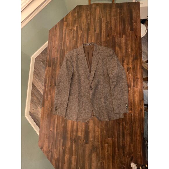 Timeless Classic Blazer Men's 40 Brown Textured 1-Button Sport Coat Jacket - Picture 9 of 9
